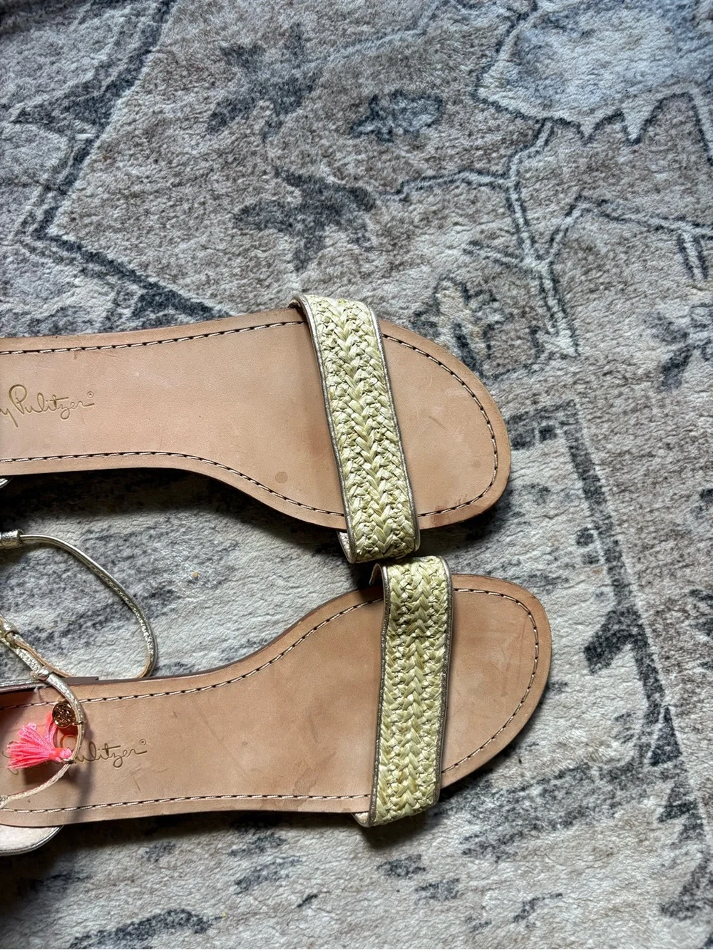 Lilly Pulitzer Willa Sandals Size 7.5 tassels resortwear vacation beach summer